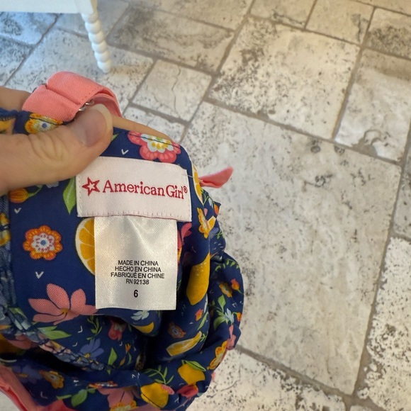 American Girl Fresh Lemons Market Dress For Your Little Girl Size 6 NEW Floral - Picture 9 of 9